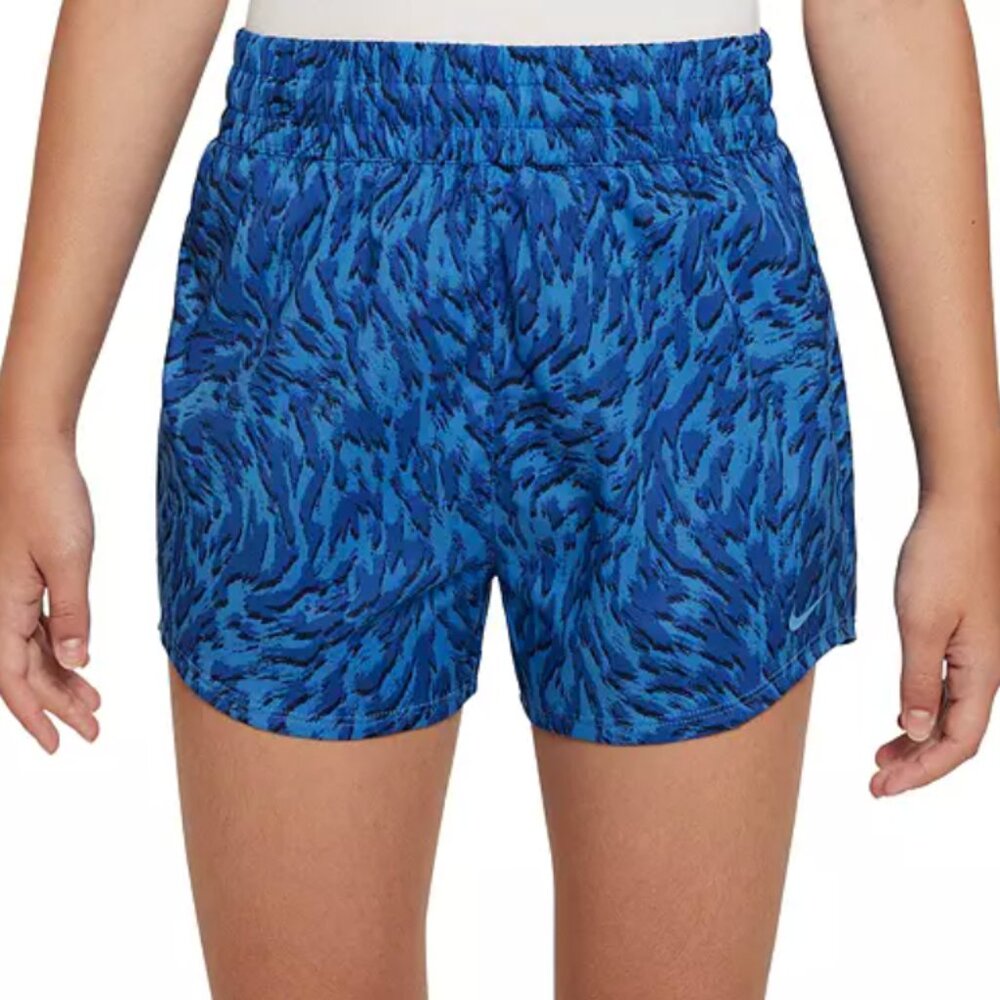 NWT New Nike Girls One Woven High Rise Printed Shorts Size Large L Kids Cheer
